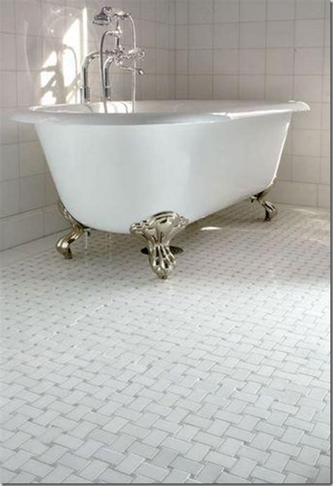 Things That Inspire: Mosaics in the bathroom | Basketweave tile bathroom, Basketweave tile floor ...