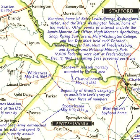 Round About The Nation's Capital 1956 Map by National Geographic ...