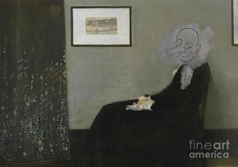 Mr Bean Whistler Mother Painting by Price Marshall | Pixels