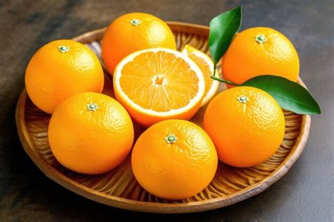 Premium AI Image | jeju orange fruits on the kitchen professional advertising food photography