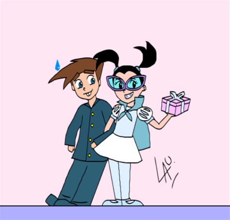 Timmy And Tootie With Gift