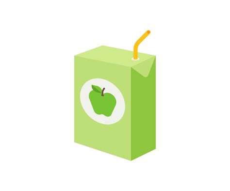 Premium Vector | Juice box vector isolated emoticon juice box icon