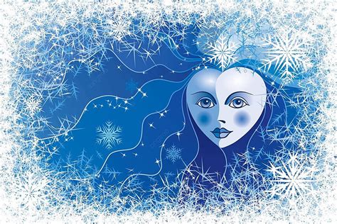 Snow Queen Human Face Blue Copy Space Vector, Human Face, Blue, Copy ...