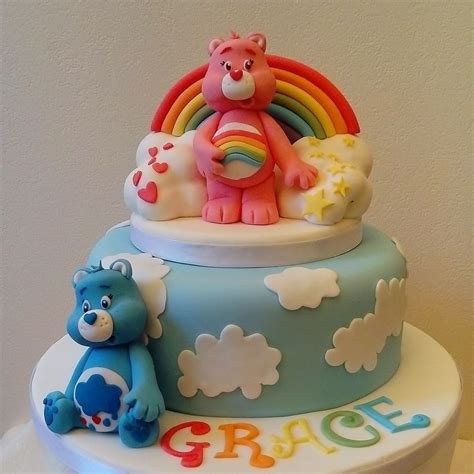 √ Care Bear Baby Shower Cake