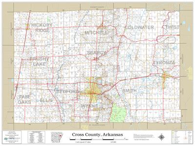 Cross County Arkansas 2022 Wall Map | Mapping Solutions