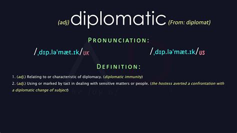 Diplomatic Meaning And Pronunciation | Audio Dictionary - YouTube