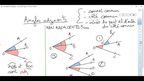 Angles: II- Angles adjacents (5ème) - YouTube