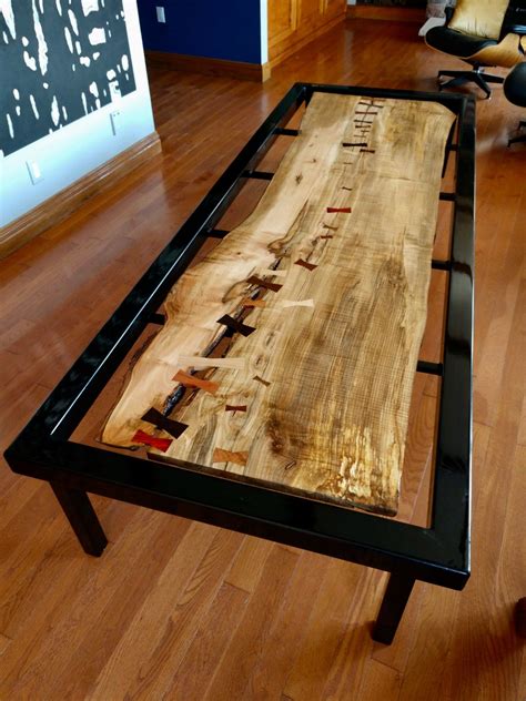 Custom Made Live Edge Slab Table by Bear Mountain Woodworking, Inc. | CustomMade.com