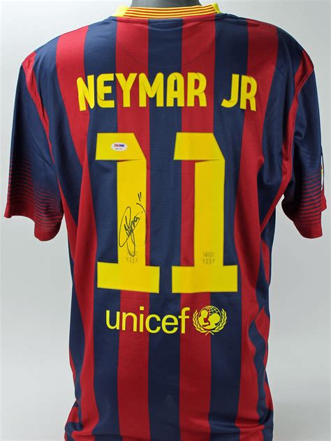 Lot Detail - Neymar Signed Nike Barcelona Soccer Jersey (PSA/DNA)