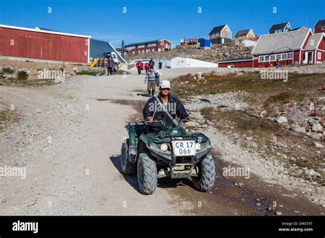 Inuit village, Ittoqqortoormiit, Scoresbysund, Northeast Greenland ...