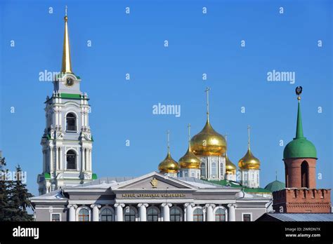 Tula, Russia - March 2, 2024: Beautiful view on Tula Kremlin tower ...