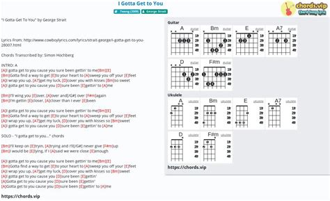 Chord: I Gotta Get to You - tab, song lyric, sheet, guitar, ukulele | chords.vip