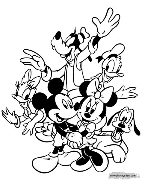 Mickey Mouse & Friends Coloring Pages (6) | Disneyclips.com