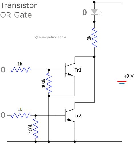 Diode Circuit Of Nor Gate - Circuit Diagram