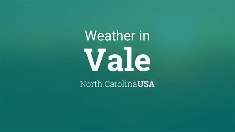 Weather for Vale, North Carolina, USA