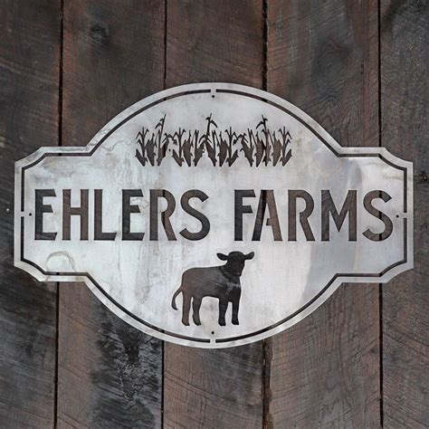 Custom Vintage Metal Farmhouse Sign - Family Name Farm Wall Art Modern ...