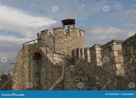 Skopje Fortress at Skopje stock photo. Image of history - 218663602