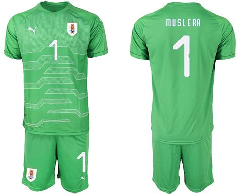 2019-20-Uruguay-1-M-U-S-L-E-RA-Green-Goalkeeper-Soccer-Jersey