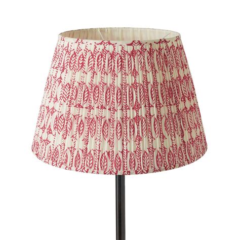 45cm Pleated Daun Cotton Lampshade - OKA | Pleated shade, Lampshades, Pleated