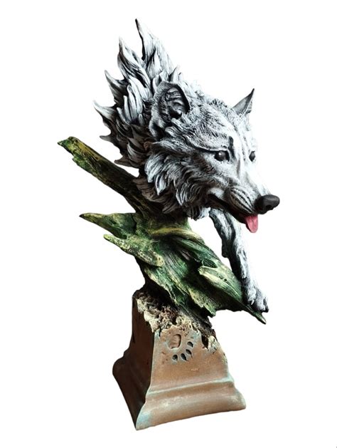 15''38cm Abstract Wolf Sculpture Wolf Art Statue - Etsy