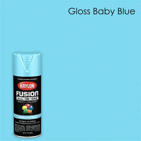 Krylon Fusion All-In-One Spray Paint, Gloss, Baby Blue, 12 oz ...