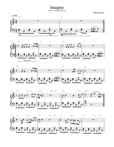 John Lennon - Imagine Sheet music for Piano (Solo) | Musescore.com