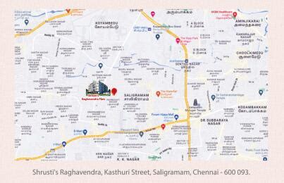 Shrusti Developers Shrusti Raghavendra Flats Map - Saligramam, Chennai West Location Map