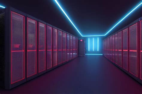 Premium AI Image | Room full of fantastic supercomputer data center ...