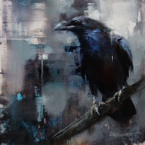 Shades of Onyx & Sapphire | Lindsey Kustusch | Crow painting, Raven art ...