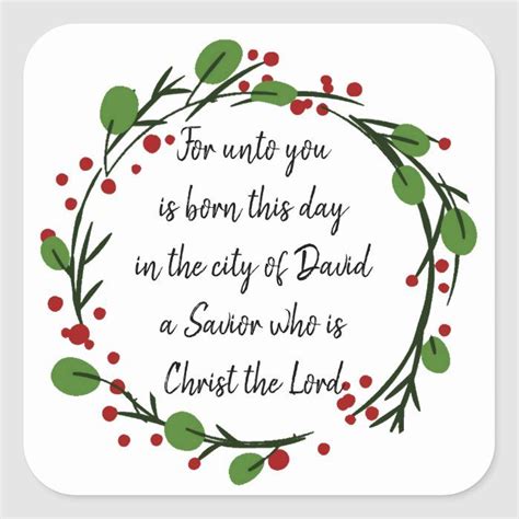 Christian Christmas Scripture Sticker Scripture | Zazzle in 2024 ...