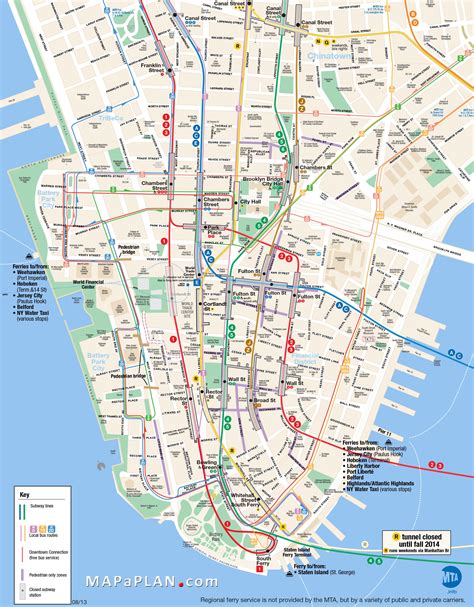 Tourist Map of Manhattan