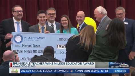 Springdale teacher wins Milken Educator Award - YouTube