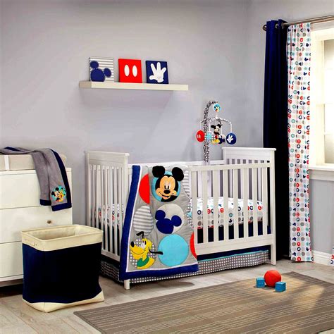 Crib Bedding Mickey Mouse | Baby boy nursery themes, Baby boy room ...