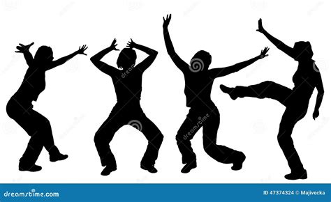 Zumba Dance Silhouette Vector Cartoon Vector | CartoonDealer.com #42486145