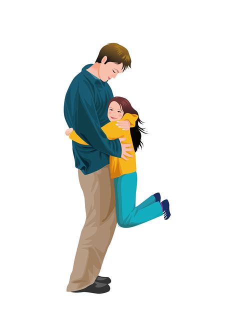 Hugging clipart father hugging son, Hugging father hugging son ...