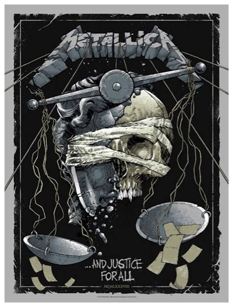 METALLICA - ...And Justice For All Limited Edition Screen Printed Poster Available Now - BraveWords