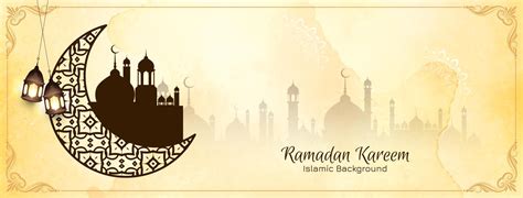 Ramadan Kareem islamic festival elegant decorative banner design ...