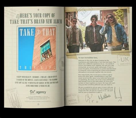 Take That - This Life LIMITED EDITION Magazine, CD, Lyrics. EXCLUSIVE ...