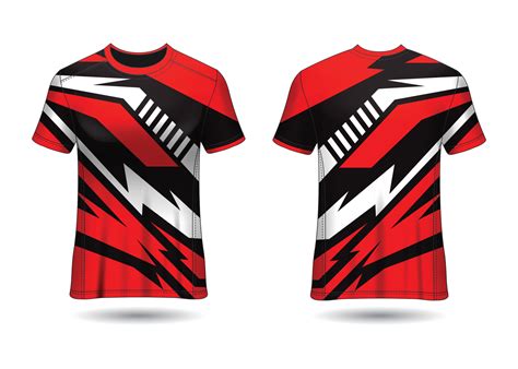 T-Shirt Sport Design. Racing jersey. uniform front and back view ...