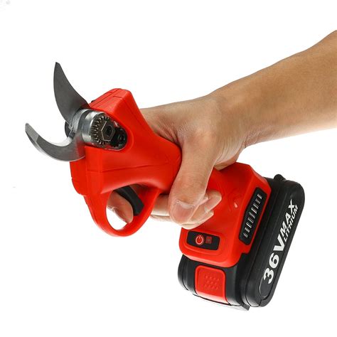 Professional Cordless Electric Pruning Shears,36V Branch Cutter Scissors with 1/2 Pack Backup ...