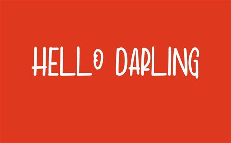 Hello Darling free font