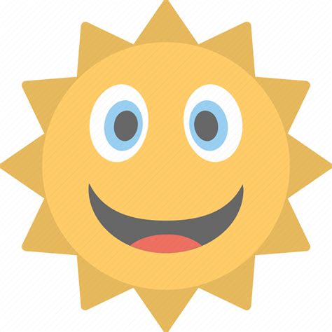 Emoji, happy, smiley, smiling sun, sun face emoji icon - Download on ...