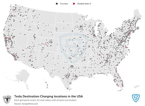 List of all Tesla Destination Charging locations in the USA ...