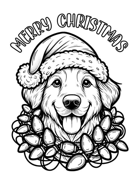 Free Christmas Dog Coloring Pages For Kids