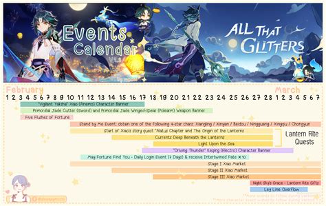 Genshin Event Calendar - Customize and Print