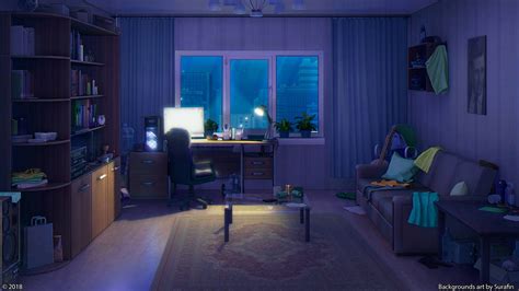 Living room night by Surafin on DeviantArt