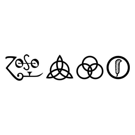 Guitar Sticker Symbols - Led Zeppelin IV | MuralDecal.com