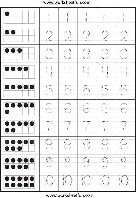 Number Tracing – 2 Worksheets / FREE Printable Worksheets | Preschool ...