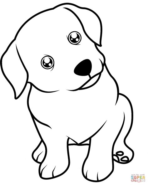 Cute Puppy coloring page | Free Printable Coloring Pages