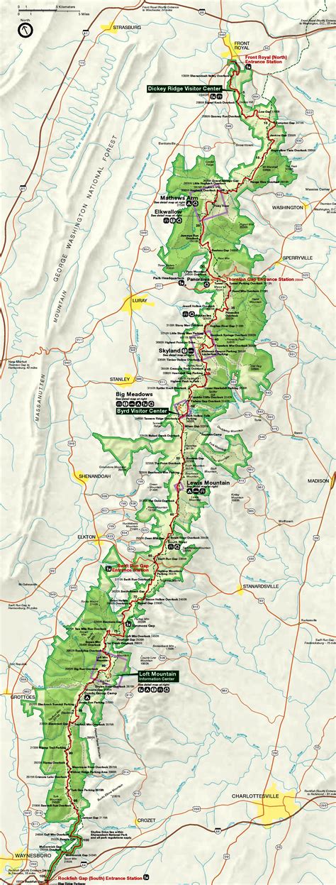 Map of Shenandoah - Park JunkiePark Junkie